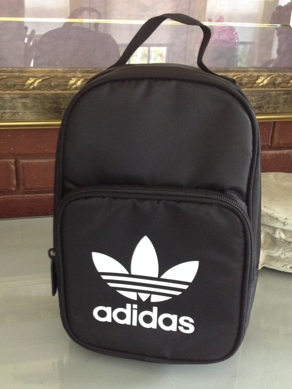 Black Adidas Original 3-Stripe Lunch Bag